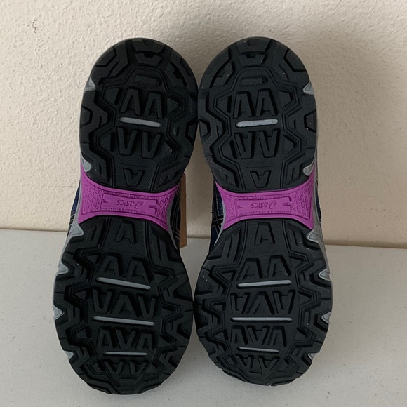 Asics Women's Dark Blue and Purple Athletic Shoes - Picture 4 of 5